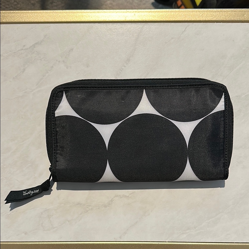 Black and White Zip Wallet
